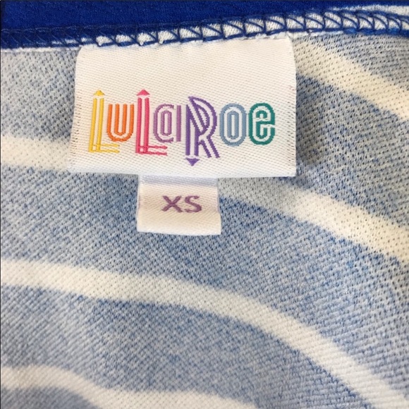 Lularoe Amelia xs blue stripe dress - Picture 8 of 8